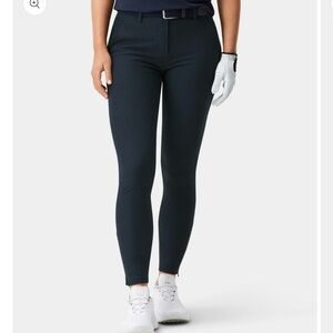 Dark Blue Four-Way Stretch Jogger + Belt